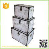 Retro Vintage Pattern Popula Antique Wooden Storage Trunk thumbnail-6
