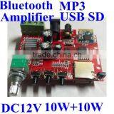 2.0 Channel 10w *2 Bluetooth Audio Speaker Power Amplifier Module With Remote ,MP3,USB,SD ,sound Standard Dc12v