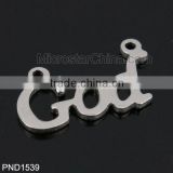 Stainless Steel God Lucky Charm