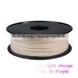 3D Printer Material Filament PLA Color Changed by Light