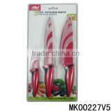 5PCS NON-STICK COATING KNIVES SET WITH TPR HANDLE