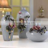 RORO Harmony Completeness Water Lily Enamel Coloured Glass Decorative Vase Flower Receptacle