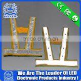 2016 Hot Selling LED Fluorescent Orange Refletive Vest For Road Safety At Night thumbnail-3