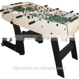 Floor-standing wooden indoor futbol table game folding baby-foot foosball table with 2 wheels