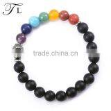 Natural Marble/Lava /Tiger Eye/ Onyx Stone Bracelet Dull Polish Stone Bracelet thumbnail-1