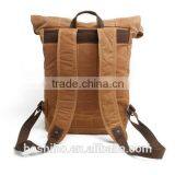 Boshiho Latest Design Genuine Cowhide Leather Backpack Bag Outdoor Backpack Black thumbnail-3