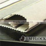 Grey and White Stripe Pattern Flock on Flock Flocked Fabrics African thumbnail-3