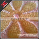 Flower Yellow Embossed Super Soft Velboa for Blankets/quilts