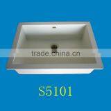 Artificial Marble Undermount Kitchen Sink Double Bowl