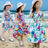 Summer beach strap dress little girl summer cottonblend kids dress pajamas dress