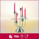 Hot sale 9pcs silver wedding centerpieces candelabra for table center