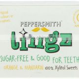 Peppersmith Tingz Orange and Mandarin Tooth Friendly Sweets 15g