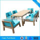 Teak Wood Furniture Outdoor Wood Dining Table Set thumbnail-1