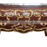 Exquisite Carved Wooden Side Cabinet/Curio Cabinet, Antique Palace Decorative Console Cabinet For Living Room thumbnail-4