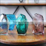 Different Types Irregular Shaped Blown Clear Glass Flower Vase thumbnail-2