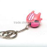 Pink Resin Cartoon Elephant Keychains thumbnail-4