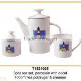 3pcs Porcelain Coffee Set thumbnail-1
