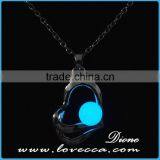 Plated Noctilucent Necklace Pendant Women Heart Shape Glow Dark Necklace thumbnail-5