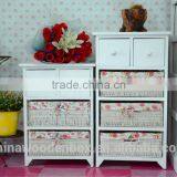 Wholesale Wooden Storage Cabinet With Basket Drawers thumbnail-1