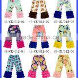 Wholesale Ruffle Icing Legging Kids Fashion Pants Design Infant Toddler Girl Floral Icing Pants thumbnail-6