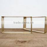 High Quality Brass Flat Soild Steel Metal Table Legs Square for Living Room Table thumbnail-1