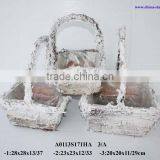 Handmade Birch Basket With Falling Snow thumbnail-1