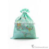 Handmade Embroidery Silk Underwear Storage Bag, Lingerie Drawstring Bag thumbnail-4
