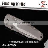 Hot Sale Outdoor Knives Stainless Steel Handle Folding Knife , 440+Titanium Coated thumbnail-1