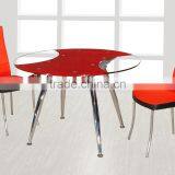 Modern Kitchen Round Table Dining Room Furniture Glass Dining Set thumbnail-2