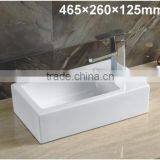 Small Bathroom Sink Rectangle Countertop Cloakroom Hand Basin White Ceramic Bowl thumbnail-1