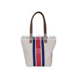 2015 Premium Cotton Canvas Bag With Leather Handle Women's Casual Cotton thumbnail-1