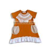 Pictures of Fall Boutique Girl Clothing Ruffle Raglan Lace Baby Dress HSD2596 thumbnail-1