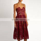 Pictures of Western Party Wear Sexy Cut Out Floral Lace Dresses for Girls of 18 Years Old HSD7865 thumbnail-5