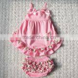 2015wholesale Soft and Comfortable Baby Clothes Good Printing Baby Sleepsuits Pink Set thumbnail-1