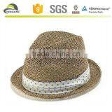 Womens Classic Straw Cloche Straw Summer Hat With Ribbon thumbnail-4
