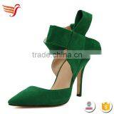 HFRTA234 Genuine Leather Fashion Flower Crystal High Heel Wedding Shoes Bridal thumbnail-2