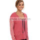 Women False Two-piece Sweatshirt With Scoop Neckline Features Adjustable Collar thumbnail-6
