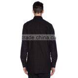 Stylish Regular Fit Long Sleeve Dress Shirt Plain Black Formal Modern Mens Shirts thumbnail-3