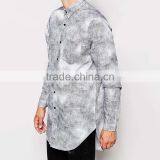 Super Longline Denim Shirt With Wholesale Price thumbnail-3