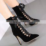 Zm11651a 2017 New Arrivals Fashion High Heel Boots for Women Bandage Shoes thumbnail-3