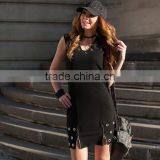 Women Summer Sex Black Dress With Eyelets And Zipper Extravagant Dress thumbnail-1