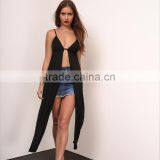 Runwaylover 097 Ladies Sexy Sleeveless Deep V-Neck Beachwear Tops thumbnail-2