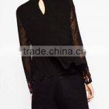 Runwaylover EY2364B Ladies Fashion 2017 Full Embroidery Chiffon Transparent Blouse thumbnail-3