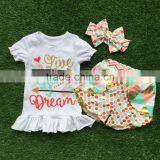 Boutique Girl Clothing Summer Girl Clothing Boutique Colorful Polka Dot Shorts Set of Lattice Points on the New Design and Matc thumbnail-1