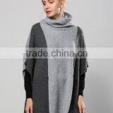 Womens Free Crochet Knit Turtleneck Sweater Pattern Poncho With High Quality thumbnail-2