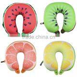 Fruit U Shaped Pillow Cushion Nanoparticles Neck Pillow Car Travel Realxation Pillow Watermelon for Office Home Gift thumbnail-1