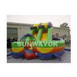 Red Large Inflatable Boat Obstacle Course With Bouncy Slide , EN14960