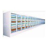 Electric 5 Tiered Beverage Refrigerators Glass Door Curved With Plastic Coated Steel