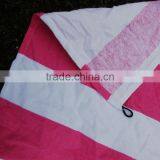 Cotton Flannel With Brush Reactive Printing Customized Logo 3 in 1 Blanket Into Tote With Carry Bag Beach Blanket thumbnail-3