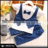 Summer Lattice Vest Tie Bow-tie Baby Boy Suit thumbnail-2